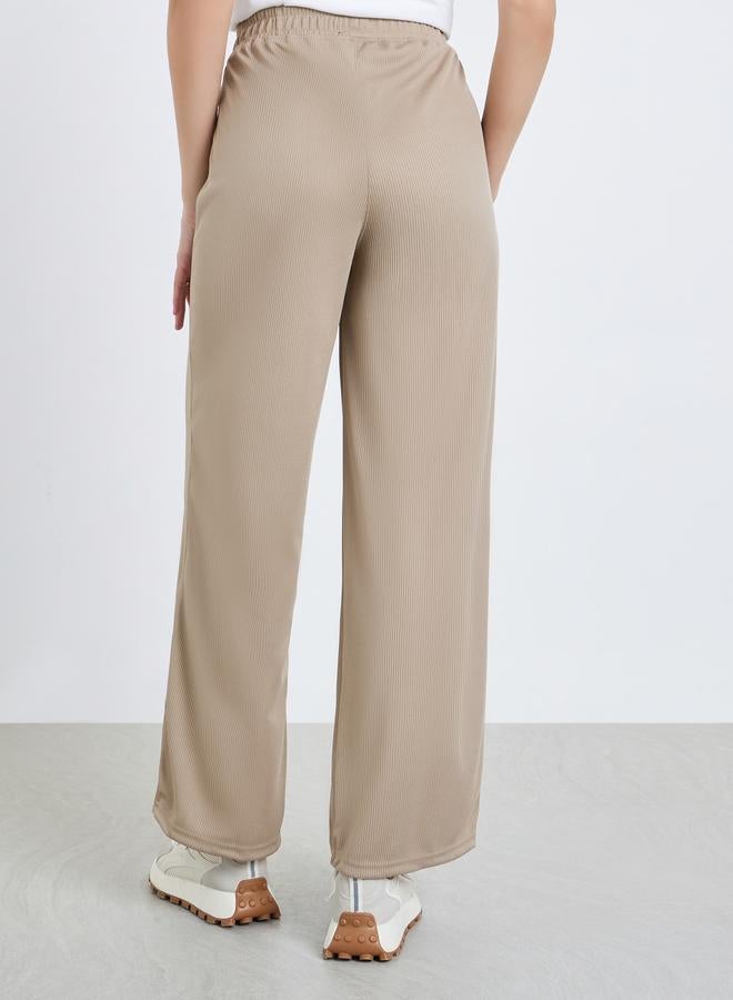 ستايلي بنطال مضلع بأرجل واسعة - Image 4